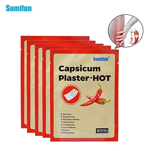 Ddbrand 8 Pzas Dolor Alivio Parches Chino Medicinal Capsicum Apósito Adhesivo para Articulaciones Poroso Guindilla Parches