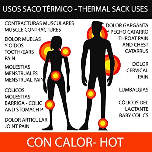 Decolores | Cojín Térmico de Semillas con Estampado de Flores | Almohada con Efecto Calor y Frío | Cojín para Calentar en Microondas | Cuidado Personal | Regalo Original