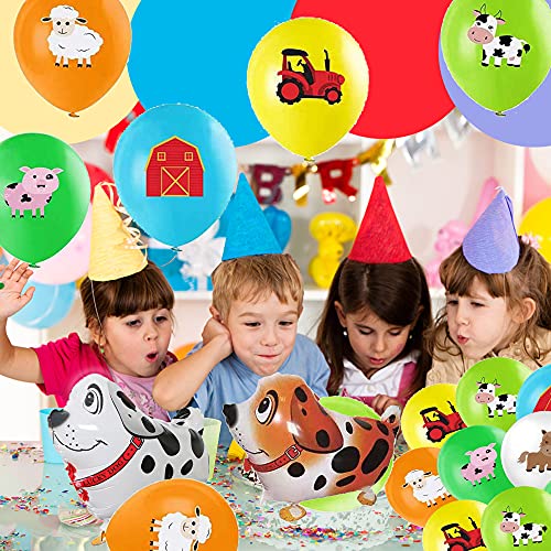 Decoracion Cumpleaños Animales Granja Globos Animales Caminando Cumpleaños Globos de Aluminio 32 Piezas para Niños Decoraciones de Fiestas temáticas de Animales