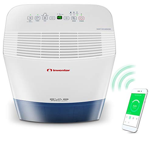 Deshumidificador Inventor EVA ION PRO WiFi 20 litros/día - Con Acceso Remoto, Ionizador, Filtro HEPA y Filtro de Carbón Activado, Secador De Ropa y Modo Inteligente para Máximo Ahorro (RAEE N° ES6988)