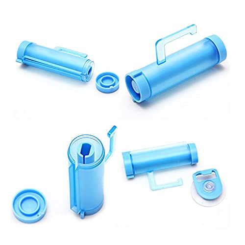 Dispensador Pasta Dientes exprimidor Pasta Dientes Girar dispensador Exprimidor Pasta Dientes plástico Soporte Ventosa Creativo para Pasta Dientes Crema Manos Tubo Color Cosméticos 5 Piezas 5 Colores