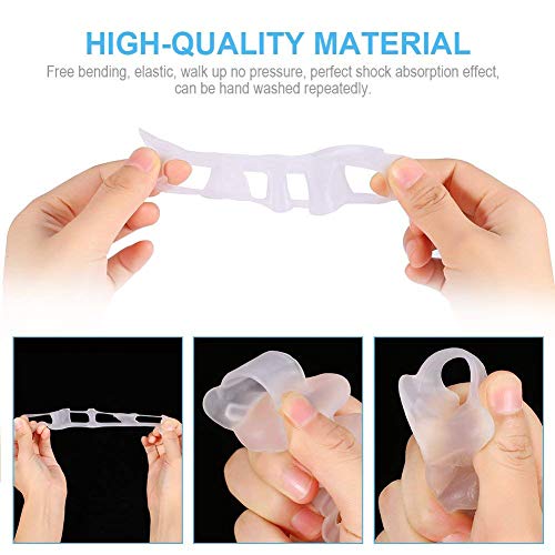 Doact Separadores de Dedos del Pie de Gel Separador de Dedos del Pie (1 Pares) para Hallux Valgus Hammer Tratamiento de los Dedos del Pie, Alivio de la Dolor en el Pie