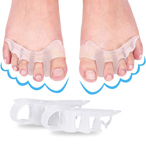 Doact Separadores de Dedos del Pie de Gel Separador de Dedos del Pie (1 Pares) para Hallux Valgus Hammer Tratamiento de los Dedos del Pie, Alivio de la Dolor en el Pie