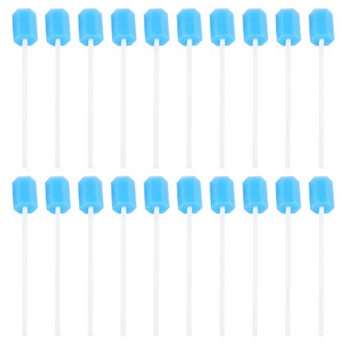 DOITOOL Hisopos orales dentales, 100 unids esponja palillo desechable para cuidado bucal esponja para el cuidado bucal palillo de esponja para limpieza de dientes clínica hospitalaria
