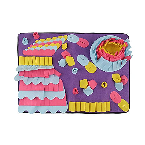 DUBILE Snuffle Mat,Snuffle Mat para Perros Pet SNUFFFufe Mat Dog Sniffing Training Manta Almohadillas Matillas de Perro Alquiler de estrés NeñaWork Puzzle Juguete Pet Pet Pad (Color : Colorful)