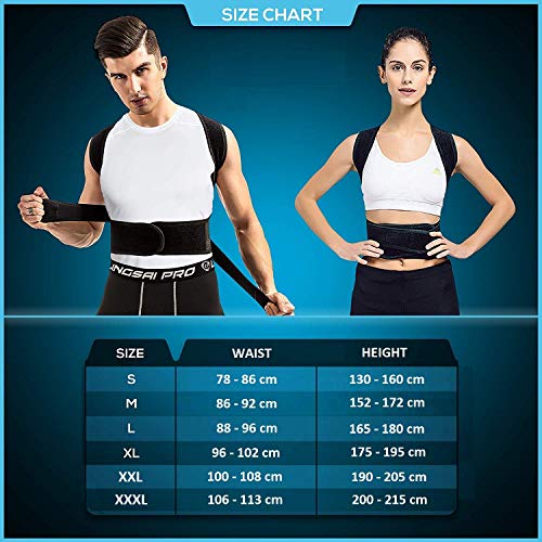 Ducomi Extreme Posture - Corrector de Postura Ajustable para Espalda - Correa de Soporte y Ayuda de Corrección con 12 Imanes de 800 Gauss - Evita Dolor e Inflamación en Articulaciones (Beige, XL)