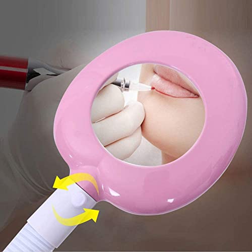 DXMGZ Lámpara de Aumento 16X, Lámpara de Aumento Estética de 58 W, Lámpara LED Fría de Bordado Médico, Lámpara de Pie Sin Sombras de Esteticista, Altura Ajustable