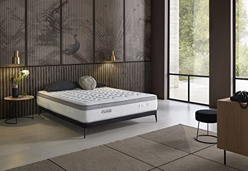 ECCOX - Colchón Viscoelástico Hotel 5 Estrellas - Altura 30 cm - Núcleo HR Premium Care Control de Alta Densidad - Acolchado Superior Continuo Visco Gel + Supersoft - Firmeza Medio-Alta (150x190 cm)
