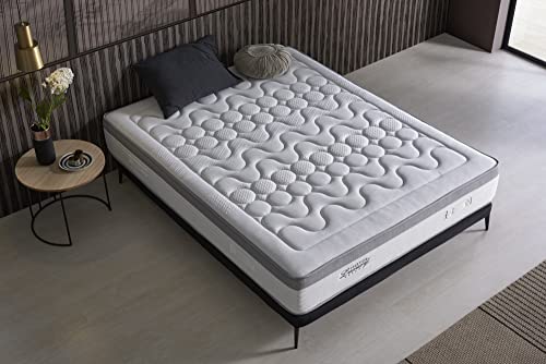 ECCOX - Colchón Viscoelástico Hotel 5 Estrellas - Altura 30 cm - Núcleo HR Premium Care Control de Alta Densidad - Acolchado Superior Continuo Visco Gel + Supersoft - Firmeza Medio-Alta (150x190 cm)