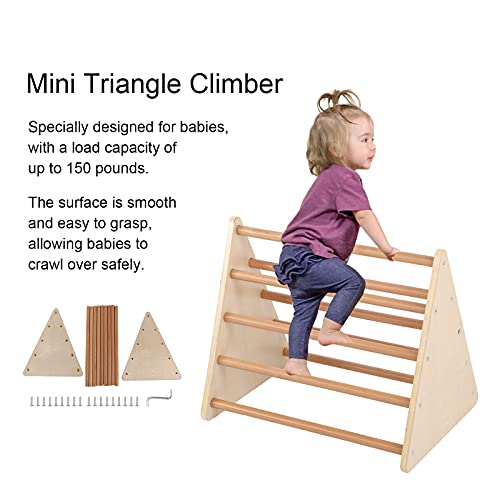 Ejoyous Escalera Triangular, Arco De Escalera De Madera De Abedul Y Haya para Escalar Mini Triángulo De Escalada para Exterior para Interior