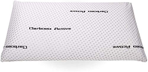 elalmacendelcolchon Pack de 2 Almohadas Viscoelástica Modelo Carbono Perforada, Máxima Adaptabilidad, Blanca - 70 cm - Otras Medidas Disponibles