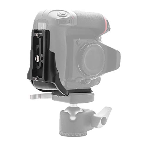Empuñadura de cámara con placa en L, soporte de cámara en forma de L, soporte en forma de L de disparo horizontal y vertical, con tornillo de 1/4 de pulgada, para Nikon D750 Camera Bettery Grip