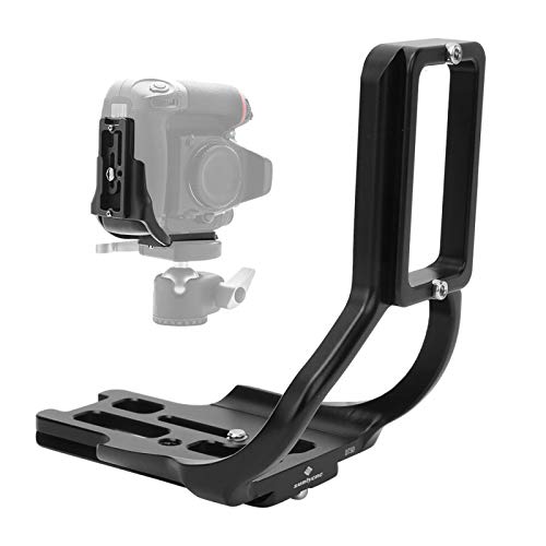 Empuñadura de cámara con placa en L, soporte de cámara en forma de L, soporte en forma de L de disparo horizontal y vertical, con tornillo de 1/4 de pulgada, para Nikon D750 Camera Bettery Grip