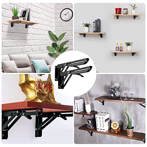 Escuadra Plegable Mesa de Pared,Escuadra Abatible para Mesa, soporte de bricolaje, para mesa de trabajo, banco de ahorro de espacio, paquete de 2 ，200CM
