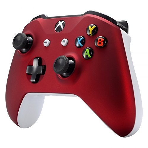 eXtremeRate Carcasa para Mando Xbox One S/X Accesorios Protectora Suave al Tacto Placa Frontal Funda Delantera Kit de reemplazo Cubierta Shell para Mando Controlador de Xbox One S/X(Model 1708) Rojo