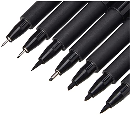 Faber-Castell 167137 - Pack de 8 rotuladores Pitt Artist Pens Black, color negro
