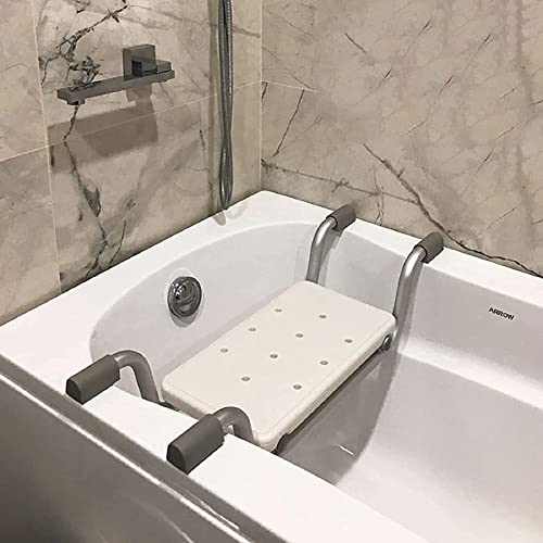 FBBSZSD Banco de Alumibath, Asiento de baño Ligero suspendido, bandejas de bañera Extensibles, Taburete de baño, Auxiliar de baño para Personas Mayores, discapacitadas, Banco de Ducha de h