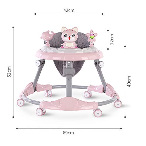 FCH123 Andador Bebés Ajuste De Altura Andador para Bebé Evolutivo Musical Prevención De Vuelcos Disco De Juego Musical Almohadilla De Pie Esponja Prevenir O-piernas Conveniente para Cenar