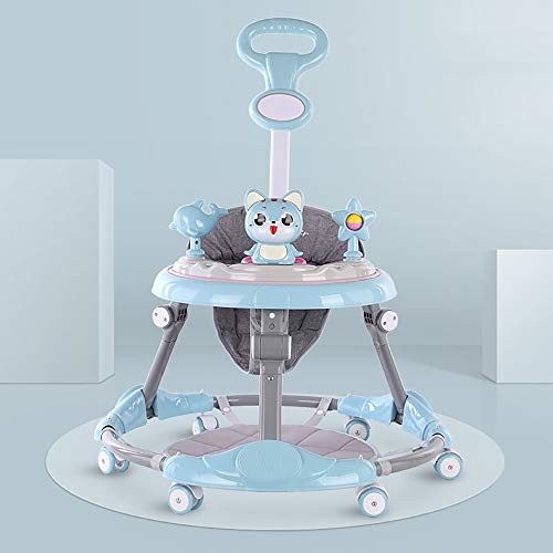 FCH123 Andador Bebés Ajuste De Altura Andador para Bebé Evolutivo Musical Prevención De Vuelcos Disco De Juego Musical Almohadilla De Pie Esponja Prevenir O-piernas Conveniente para Cenar