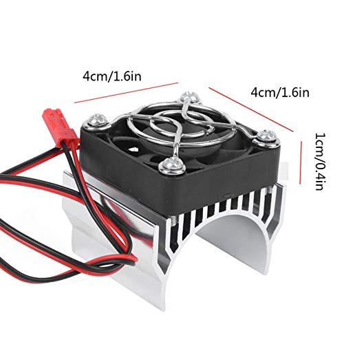 FECAMOS Enfriador del disipador de Calor del Coche RC Enfriador del disipador de Calor del Motor 6 Colores Diferentes Cubierta de Malla Protectora de Acero Inoxidable(Silver)