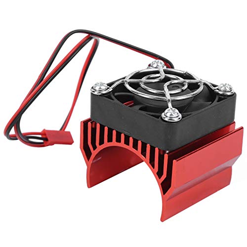FECAMOS Enfriador del disipador de Calor del Coche RC Enfriador del disipador de Calor del Motor 6 Colores Diferentes Cubierta de Malla Protectora de Acero Inoxidable(Red)