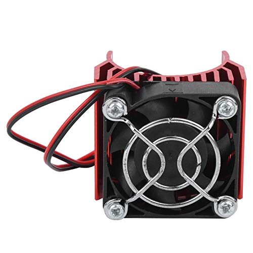 FECAMOS Enfriador del disipador de Calor del Coche RC Enfriador del disipador de Calor del Motor 6 Colores Diferentes Cubierta de Malla Protectora de Acero Inoxidable(Red)