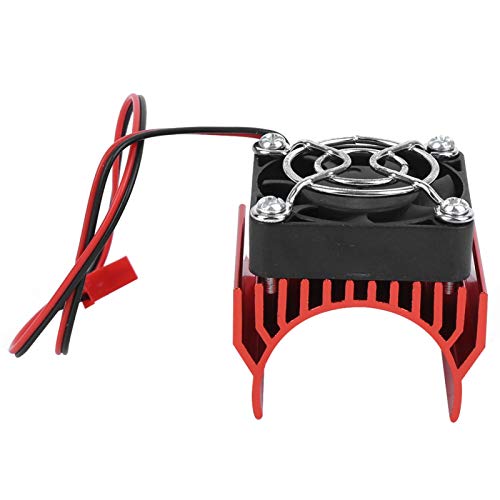 FECAMOS Enfriador del disipador de Calor del Coche RC Enfriador del disipador de Calor del Motor 6 Colores Diferentes Cubierta de Malla Protectora de Acero Inoxidable(Red)