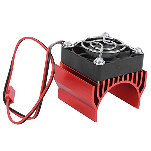 FECAMOS Enfriador del disipador de Calor del Coche RC Enfriador del disipador de Calor del Motor 6 Colores Diferentes Cubierta de Malla Protectora de Acero Inoxidable(Red)