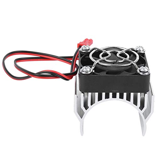 FECAMOS Enfriador del disipador de Calor del Coche RC Enfriador del disipador de Calor del Motor 6 Colores Diferentes Cubierta de Malla Protectora de Acero Inoxidable(Silver)