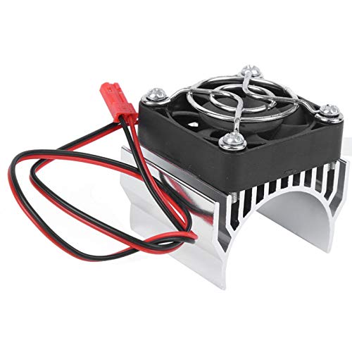 FECAMOS Enfriador del disipador de Calor del Coche RC Enfriador del disipador de Calor del Motor 6 Colores Diferentes Cubierta de Malla Protectora de Acero Inoxidable(Silver)