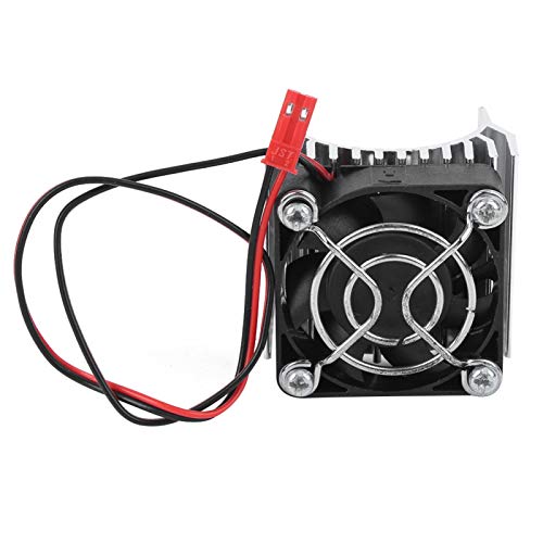 FECAMOS Enfriador del disipador de Calor del Coche RC Enfriador del disipador de Calor del Motor 6 Colores Diferentes Cubierta de Malla Protectora de Acero Inoxidable(Silver)
