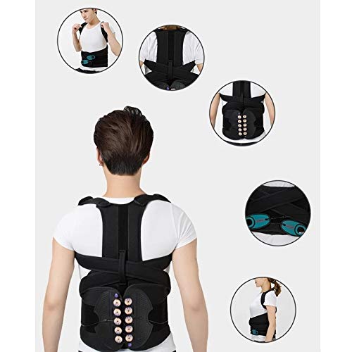 FENXIXI Corrector de Postura Ajustable Cintura de Hombro Trasero Atrás Cinturón para Hombres para Hombres Mujeres Atrás Soporte de Hombro (Size : Large-L)