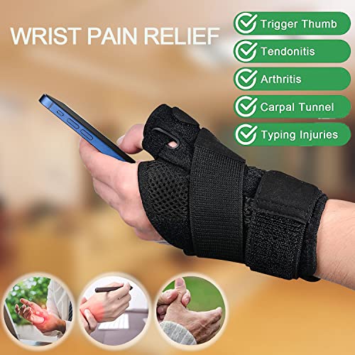 ferula pulgar protector dedos mano ferula dedo muñequera pulgar férula espiga y soporte de mano para artritis, tendinitis, alivio del dolor del túnel carpiano y esguince de pulgar