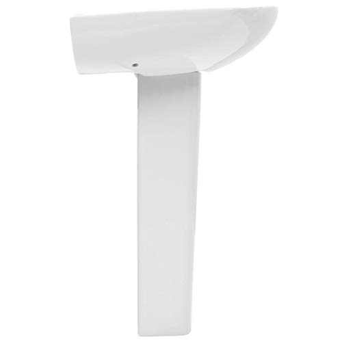 Festnight Lavabo de pie Lavabo con Pedestal en Cerámica Blanco 65x52x20 cm