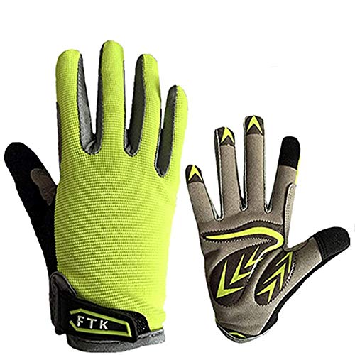 FINGER TEN Guantes de Ciclismo Niños Niñas Jóvenes Par de Dedos completos Montar en Bicicleta, Niños pequeños Montaña Carretera Bicicleta Gel Acolchado