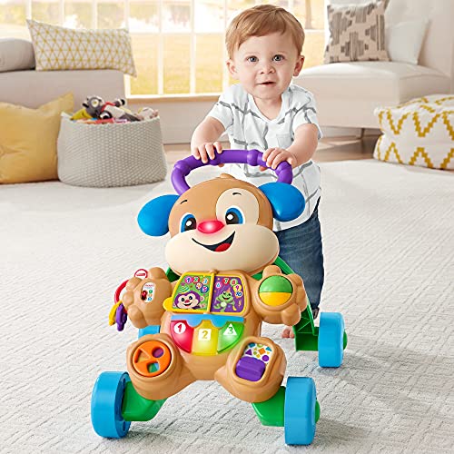 Fisher-Price -HBB68 Laugh & Learn Smart Stages Puppy Walker, Italian, Multicolor, HBB68