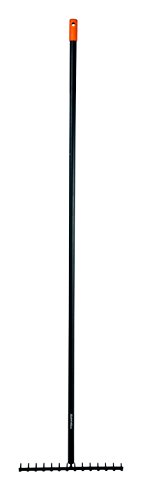 Fiskars Rastrillo con dientes curvados, 14 dientes, Longitud: 36 cm, Negro/Naranja, Solid, 1016036
