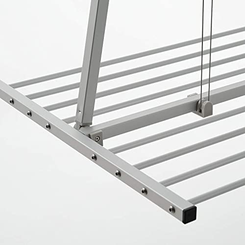 foxydry Mini Tendedero de Techo, Tendedero de Techo Vertical Abatible en Aluminio y Acero (Gris, 120)