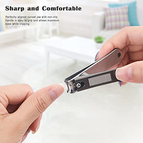 FVION Juego de cortaúñas de acero inoxidable Cortaúñas y lima de uñas de los pies y uñas - Cortador de uñas afilado Cortaúñas profesional para hombres y mujeres adecuado para regalos