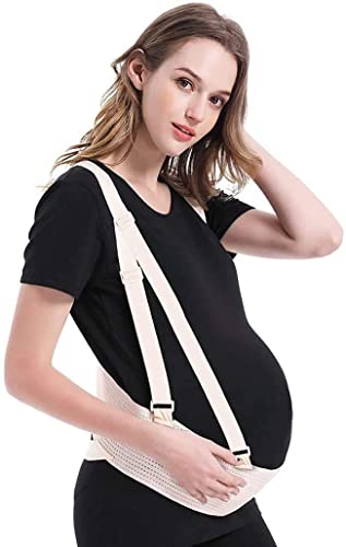 FYRGHZ Cinturón de Maternidad, Correas de Hombro para cinturón de mamá, Banda de Soporte para el Vientre prenatal, Arnés de Embarazo, Ligero y Transpirable (Color: Medio) Harmonious Home