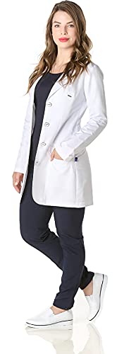 GALLANTDALE Bata Sanitaria Taylor Mujer Repelente Antibacterial Blanco M