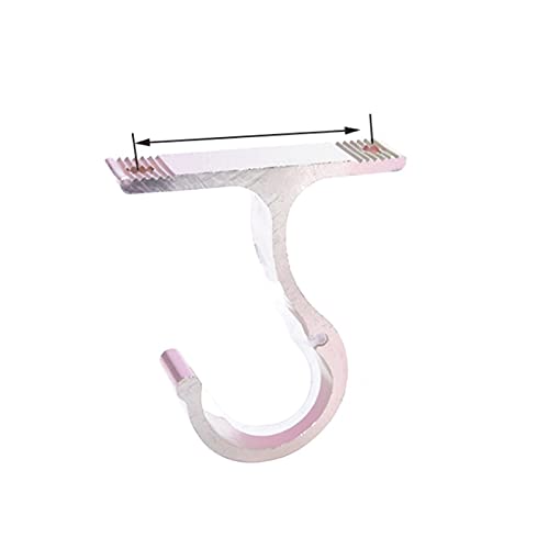 Gancho con ventosa Rodas de cortina Soporte Hanger Hook Hook Soporte Soporte Abrazadera Crossar Capitura Clip Ganchos Organizador Rails Rack Almacenamiento ( Color : Rose gold )