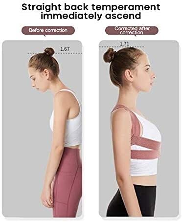 GFBHD Corrector de Postura de Espalda Back Posture Ortesis for Hombres y Mujeres Ajustables Sueltos y Transpirables Mejore la cifosis Alivie el Dolor de Hombro y Cuello (Color : Black, Size : M)
