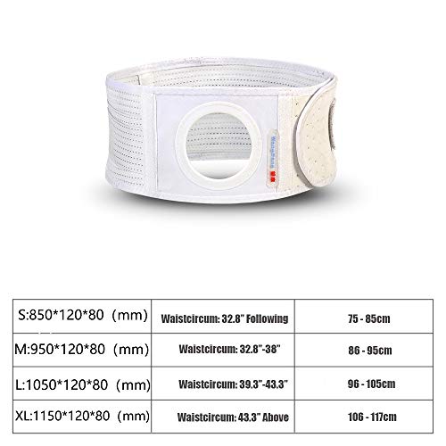 GHzzY Cinturón elástico de ostomía para Cintura Abdominal con Abertura de estoma Transpirable - para Bolsa de ostomía Fija y prevención de Hernia paraestomal,6cm,M