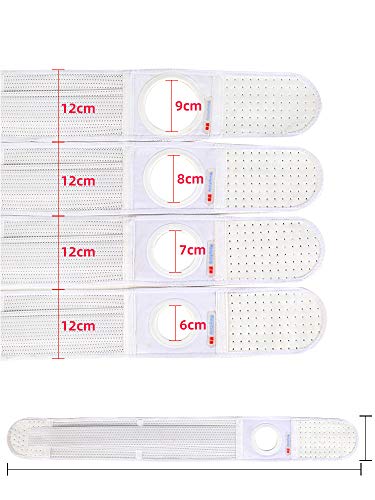 GHzzY Cinturón elástico de ostomía para Cintura Abdominal con Abertura de estoma Transpirable - para Bolsa de ostomía Fija y prevención de Hernia paraestomal,6cm,M
