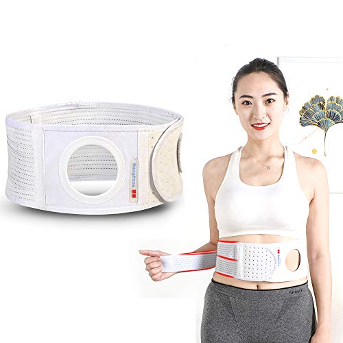 GHzzY Cinturón elástico de ostomía para Cintura Abdominal con Abertura de estoma Transpirable - para Bolsa de ostomía Fija y prevención de Hernia paraestomal,6cm,M