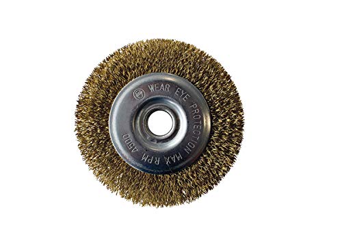 GLORIA Cepillo de alambre de acero para juntas, Accesorios para los aparatos MultiBrush y WeedBrush, Cepillo de alambre, Cepillo de latón para limpieza de juntas, 11 cm de diámetro, 1.2 cm de ancho