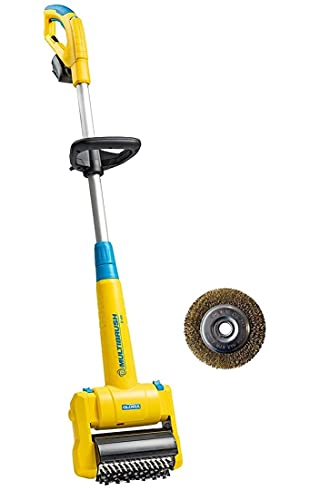 GLORIA MultiBrush li-on Cepillo para Superficies y Juntas con batería, Amarillo/Azul