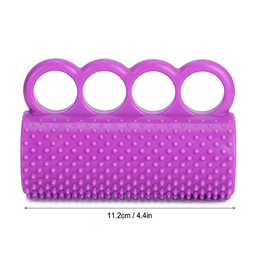 Grip Ball - Fortalecedor de agarre de mano Ejercitador de dedos Ejercitador de muñeca para rehabilitación de hemiplejia por accidente cerebrovascular (púrpura) 4.4in