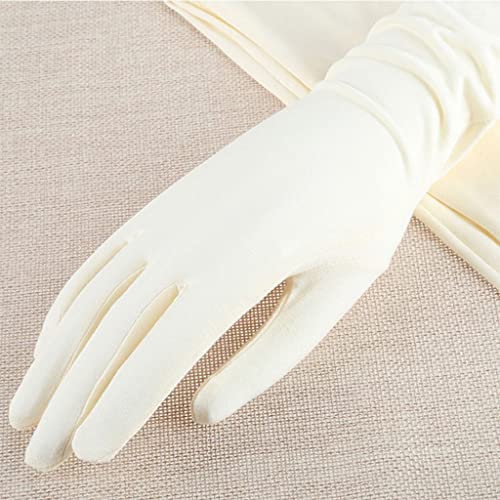 Guantes abrigados de invierno guantes de sol verano de dedo completo ciclismo en bicicleta delgados mitten Modelos largos for mujeres al aire libre UV Protección Guantes modales Mangas de sombrilla fo